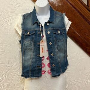 NWT Wax jeans vest size S